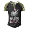 Rabbit Mum Rabbit Mother Pet Long Ear Men's Henley Raglan T-Shirt Black Forest