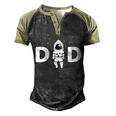 Space Dad Astronaut Daddy Outer Space Birthday Party Men's Henley Raglan T-Shirt Black Forest