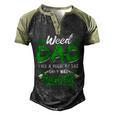 Weed Dad Marijuana 420 Cannabis Thc For Fathers Day Men's Henley Raglan T-Shirt Black Forest