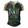 Weed Dad Marijuana 420 Cannabis Thc Pumpkin Themed Men's Henley Raglan T-Shirt Black Forest