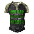 Weed Dad Pot Fathers Day Cannabis Marijuana Papa Daddy Men's Henley Raglan T-Shirt Black Forest