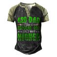 Weed Dad Pot Fathers Day Cannabis Marijuana Papa Daddy Men's Henley Raglan T-Shirt Black Forest