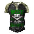Weed Dad Like A Regular Dad Only Way Higher Fathers Day Men's Henley Raglan T-Shirt Black Forest