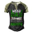 Weed Dad Like A Regular Dad Only Way Higher Marijuana Daddy Men's Henley Raglan T-Shirt Black Forest