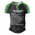 10 Rules Dating My Daughter Overprotective Dad Protective Men's Henley Raglan T-Shirt Black Green