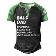 Bald Dad Definition Men's Henley Raglan T-Shirt Black Green