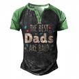 The Best Dads Are Bald Alopecia Awareness And Bald Daddy Men's Henley Raglan T-Shirt Black Green