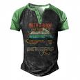 With A Body Like This Who Needs Hair Retro Bald Dad Men's Henley Raglan T-Shirt Black Green