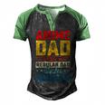 Father’S Day Anime Dad Daddy Father Papa Graphic From Son Men's Henley Raglan T-Shirt Black Green