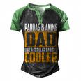 Pandas And Anime Dad Like A Regular Dad But Cooler Men's Henley Raglan T-Shirt Black Green