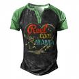 Reel Cool Mama Fishing For Womens Men's Henley Raglan T-Shirt Black Green