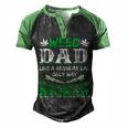 Weed Dad Marijuana 420 Cannabis Thc Pumpkin Themed Men's Henley Raglan T-Shirt Black Green