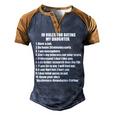 10 Rules Dating My Daughter Overprotective Dad Protective Men's Henley Raglan T-Shirt Brown Orange