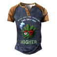 Dad Weed 420 Weed Dad Like Regular Dad Only Higher Men's Henley Raglan T-Shirt Brown Orange