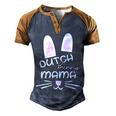 Dutch Rabbit Mum Rabbit Lover Men's Henley Raglan T-Shirt Brown Orange