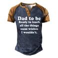 Fathers Day Dad Sayings Happy Fathers Day Men's Henley Raglan T-Shirt Brown Orange