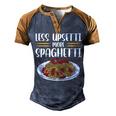 Less Upsetti Spaghetti Men's Henley Raglan T-Shirt Brown Orange