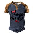 Mama Mouse Mama Mouse Heart Mama Men's Henley Raglan T-Shirt Brown Orange