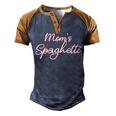 Moms Spaghetti And Meatballs Lover Meme Men's Henley Raglan T-Shirt Brown Orange