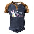 Rabbit Mum Easter Rabbit Mum Rabbit Men's Henley Raglan T-Shirt Brown Orange
