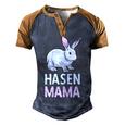Rabbit Mum Rabbit Mother Pet Long Ear Men's Henley Raglan T-Shirt Brown Orange