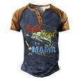 Retro Reel Cool Mama Fishing Lover Men's Henley Raglan T-Shirt Brown Orange
