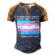 Transgender Support Trans Dad Mom Lgbt Ally Pride Flag Men's Henley Raglan T-Shirt Brown Orange