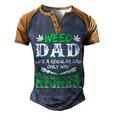 Weed Dad Marijuana 420 Cannabis Thc Pumpkin Themed Men's Henley Raglan T-Shirt Brown Orange