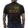 1865 Junenth Black History American Flag African Freedom Mens Back Print T-shirt