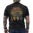 25 Year Old Awesome Since September 1998 25Th Birthday Men's T-shirt Back Print