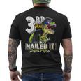 3Rd Grade Nailed ItRex Dinosaur Graduation Cap Gown Men's Back Print T-shirt