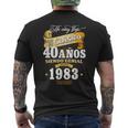 40Th Birthday Gift For Men In Spanish Regalo Cumpleanos 40 Mens Back Print T-shirt