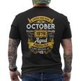 45 Years Old Legends Born In October 1978 45Th Birthday Men's T-shirt Back Print