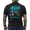4Th Birthday Boys This Is How I Roll Monster Truck Gifts Mens Back Print T-shirt