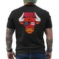 4Th Of July Cow Moorica American Flag Patriotic Usa Mens Back Print T-shirt