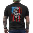 4Th Of July Trex Dinosaur American Flag Patriotic Gift Mens Back Print T-shirt