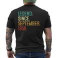 65 Years Old Legend Since September 1958 65Th Birthday Men's T-shirt Back Print