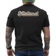 70S 80S Usa City - Vintage Midland Mens Back Print T-shirt