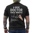 A Wise Doctor Once Wrote Medical Doctor Handwriting Funny Mens Back Print T-shirt