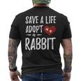 Adopt A Rabbit Funny Rescue Bunny Mo Mens Back Print T-shirt