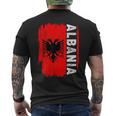 Albania Flag Albanian Family Sports Vintage Albania Mens Back Print T-shirt