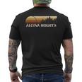 Alcova Heights Va Vintage Evergreen Sunset Eighties Retro Men's T-shirt Back Print