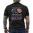 All American Sister 4Th Of July Sunglasses Family Mens Back Print T-shirt
