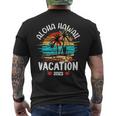 Aloha Hawaii Hawaiian Vacation 2023 Matching Family Group Mens Back Print T-shirt