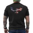 American Flag Eagle Usa 4Th Of July Patriotic Mens Back Print T-shirt