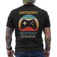 Anthony Name Personalized Legendary Gamer Men's T-shirt Back Print