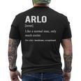 Arlo Name Gift Arlo Funny Definition V2 Mens Back Print T-shirt