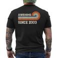 Awesome Since 2003 20Th Birthday 20 Years Old Vintage Mens Back Print T-shirt