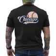 Baseball American Lover Chicago Baseball Mens Back Print T-shirt