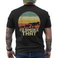 Bbq Id Smoke That Smoking Grilling Dinosaur Funny Mens Back Print T-shirt